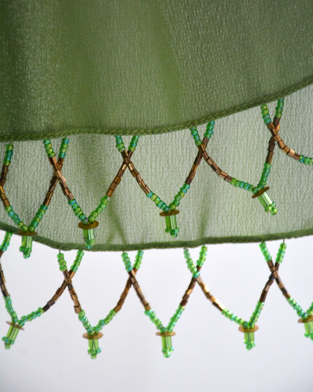 Vintage 90s Bias-Cut Open-Back Beaded Gown