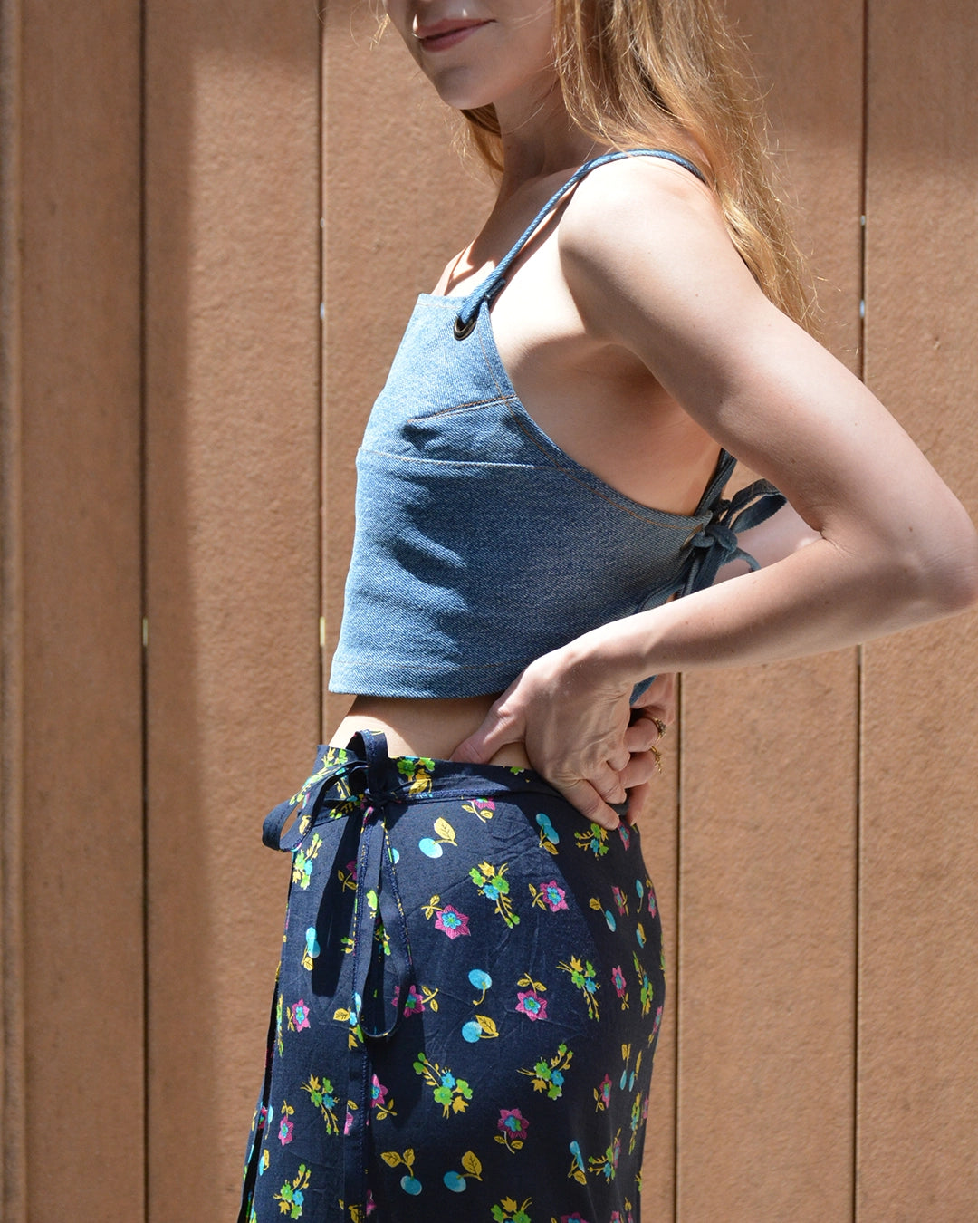 Vintage 90s Floral Printed Wrap Skirt