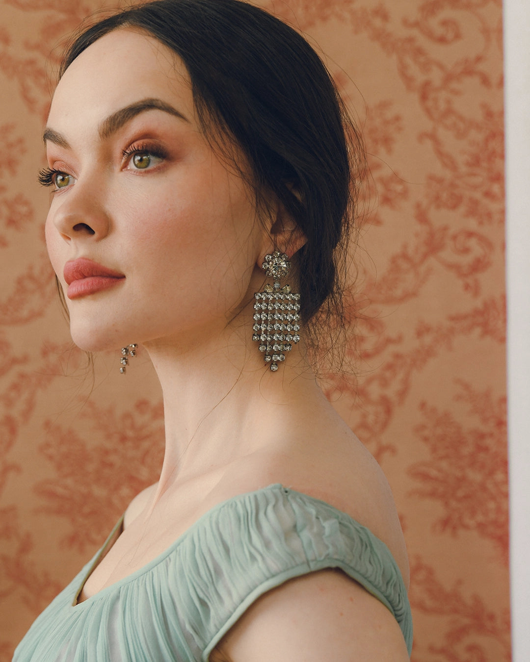 Vintage Diamanté Chandelier Earrings