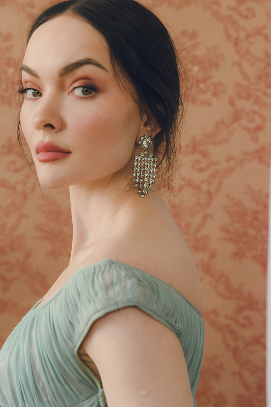 Vintage Diamanté Chandelier Earrings