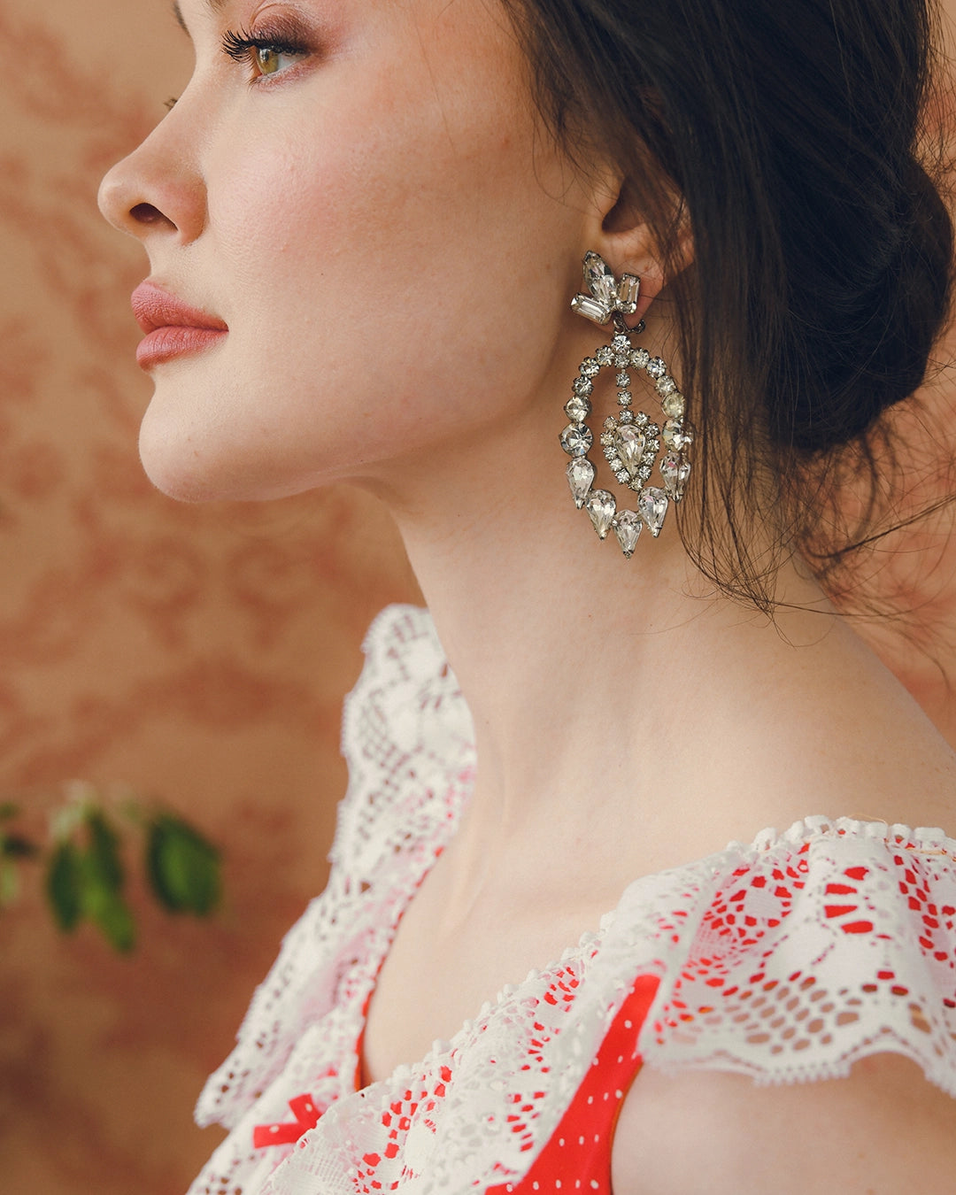 Vintage Diamanté Statement Earrings