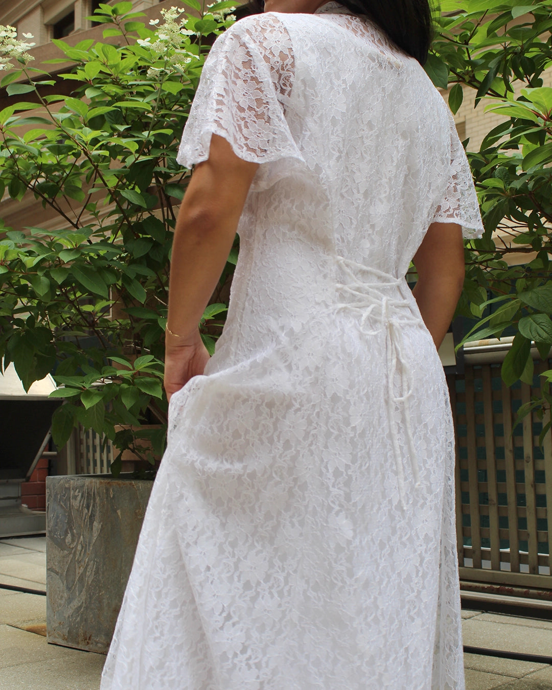 Vintage Lace Dress With Cut-Out Neckline