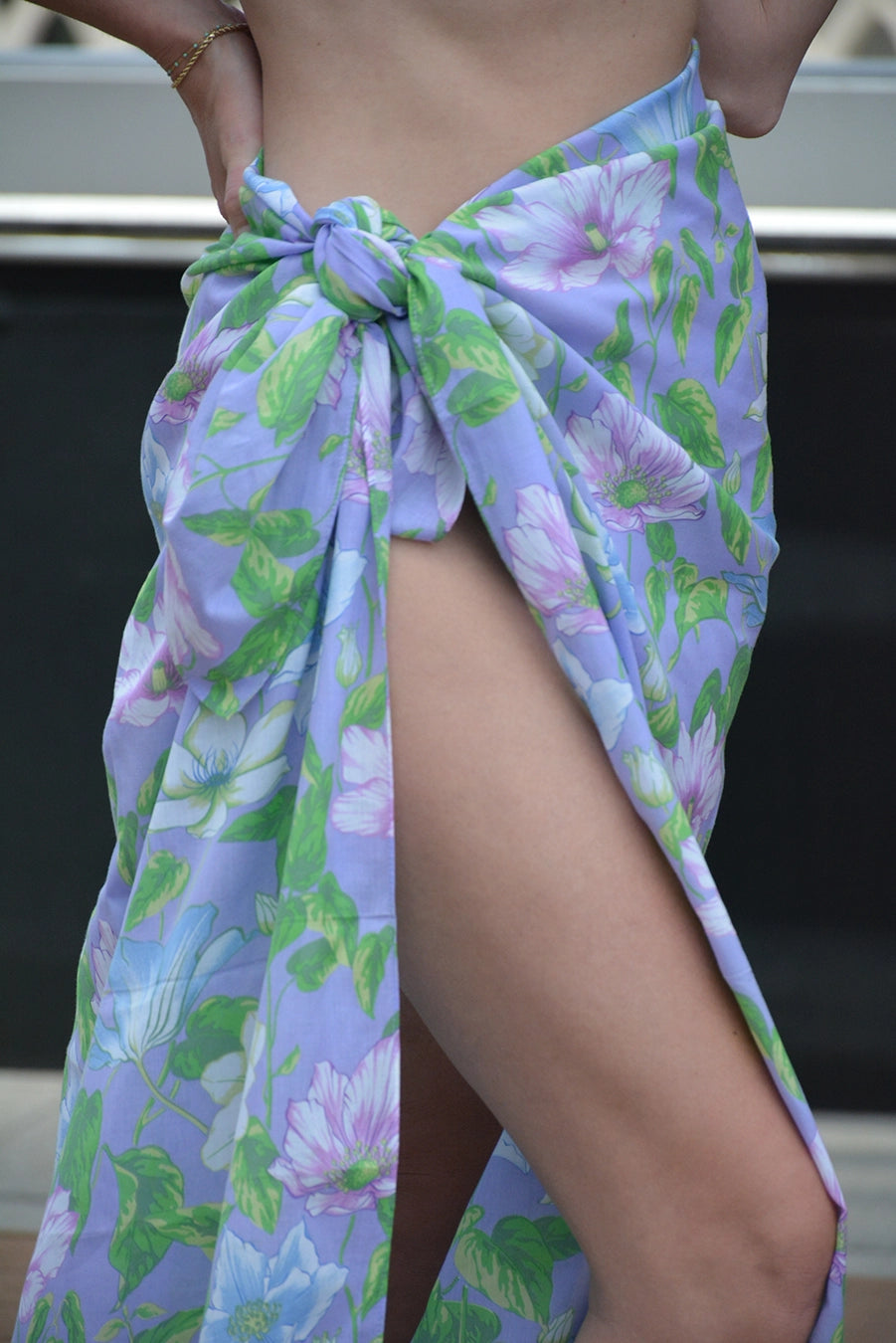 Vintage Manuel Canovas Floral Print Pareo/Scarf