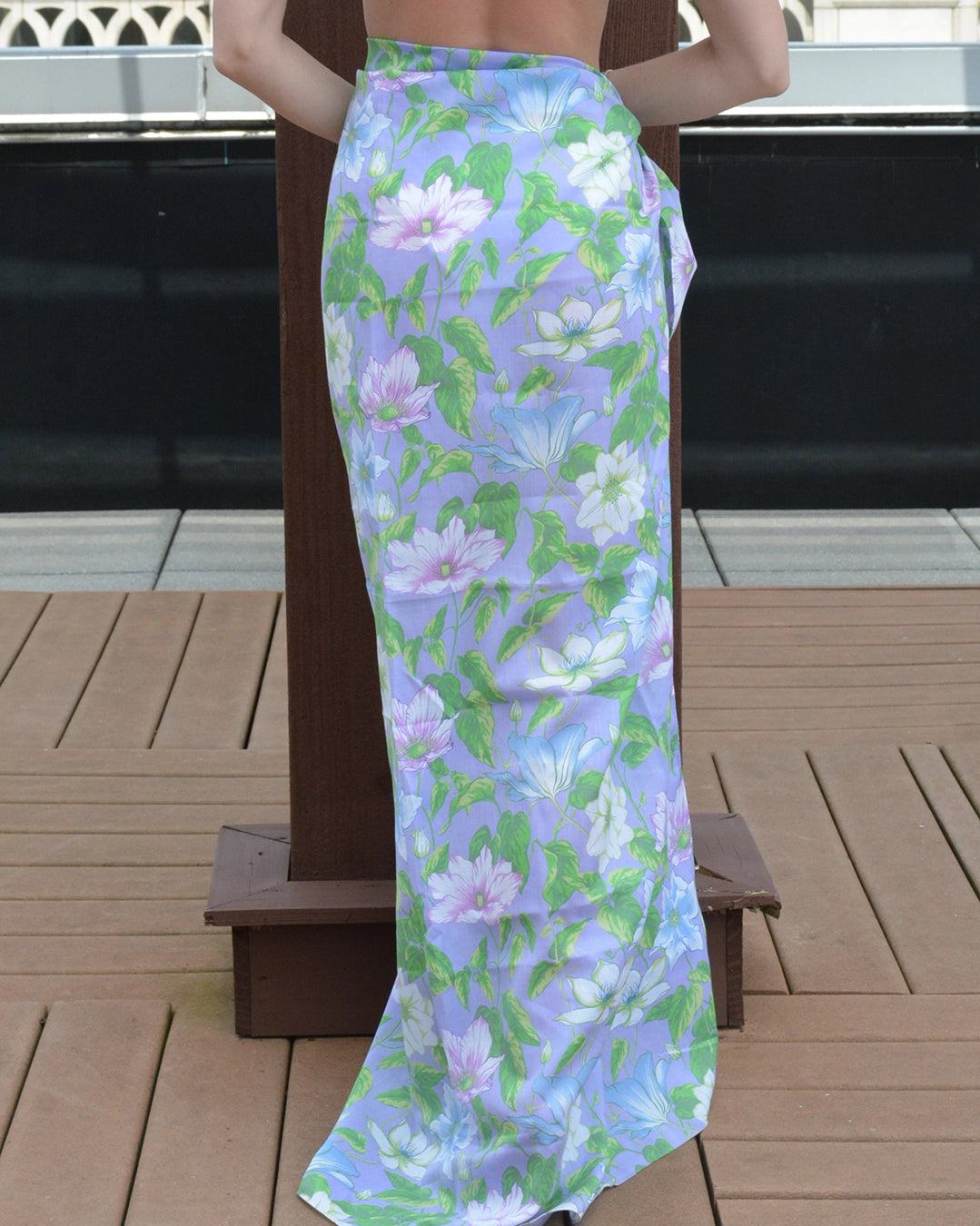 Vintage Manuel Canovas Floral Print Pareo/Scarf