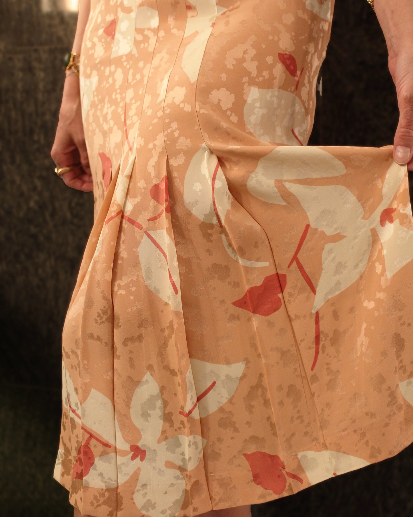 Vintage Oscar De La Renta Silk Skirt Set