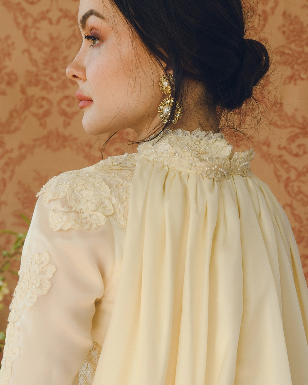 Vintage Pearl-Set Baroque Drop Earrings