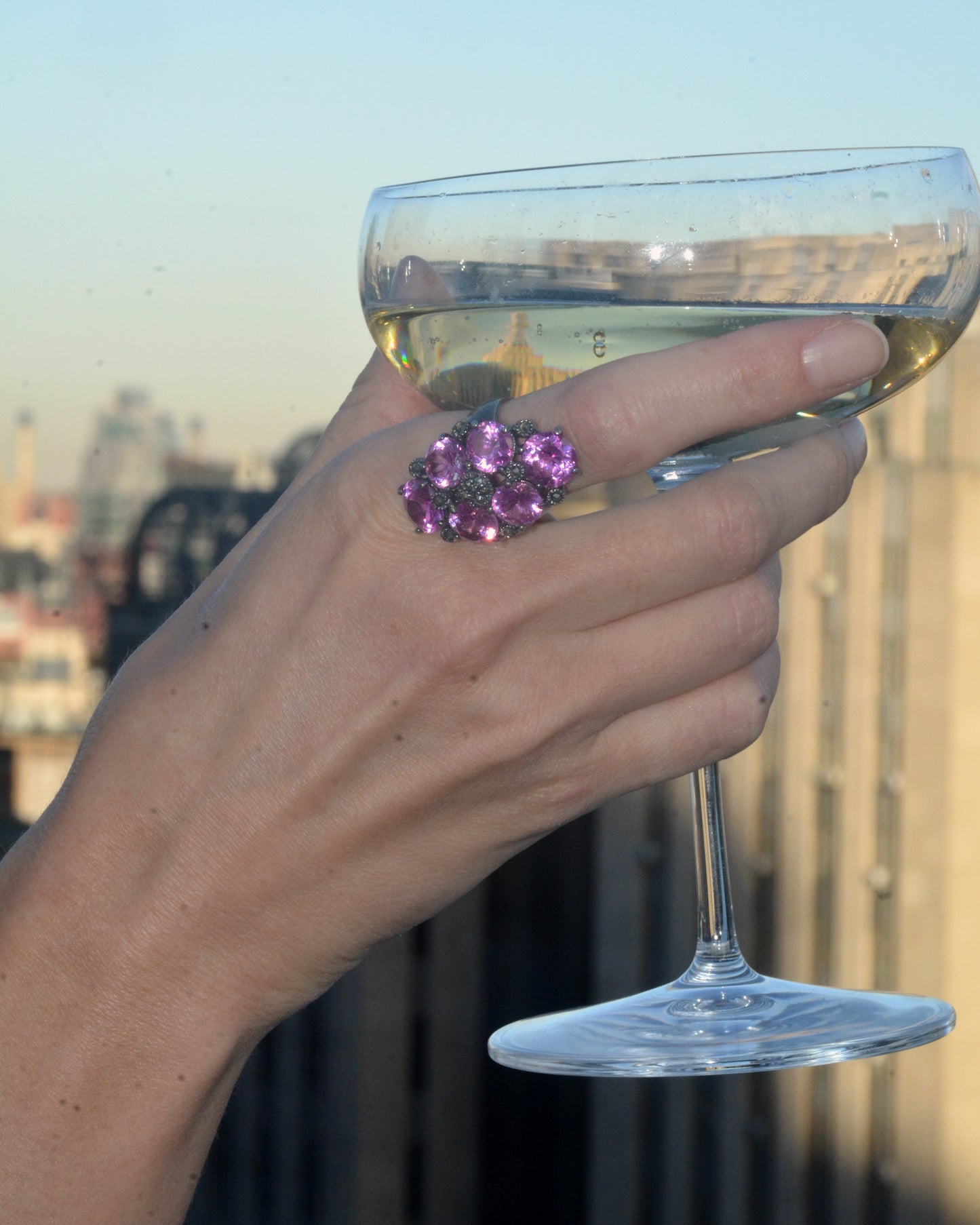 Vintage Pink Topaz Cocktail Ring
