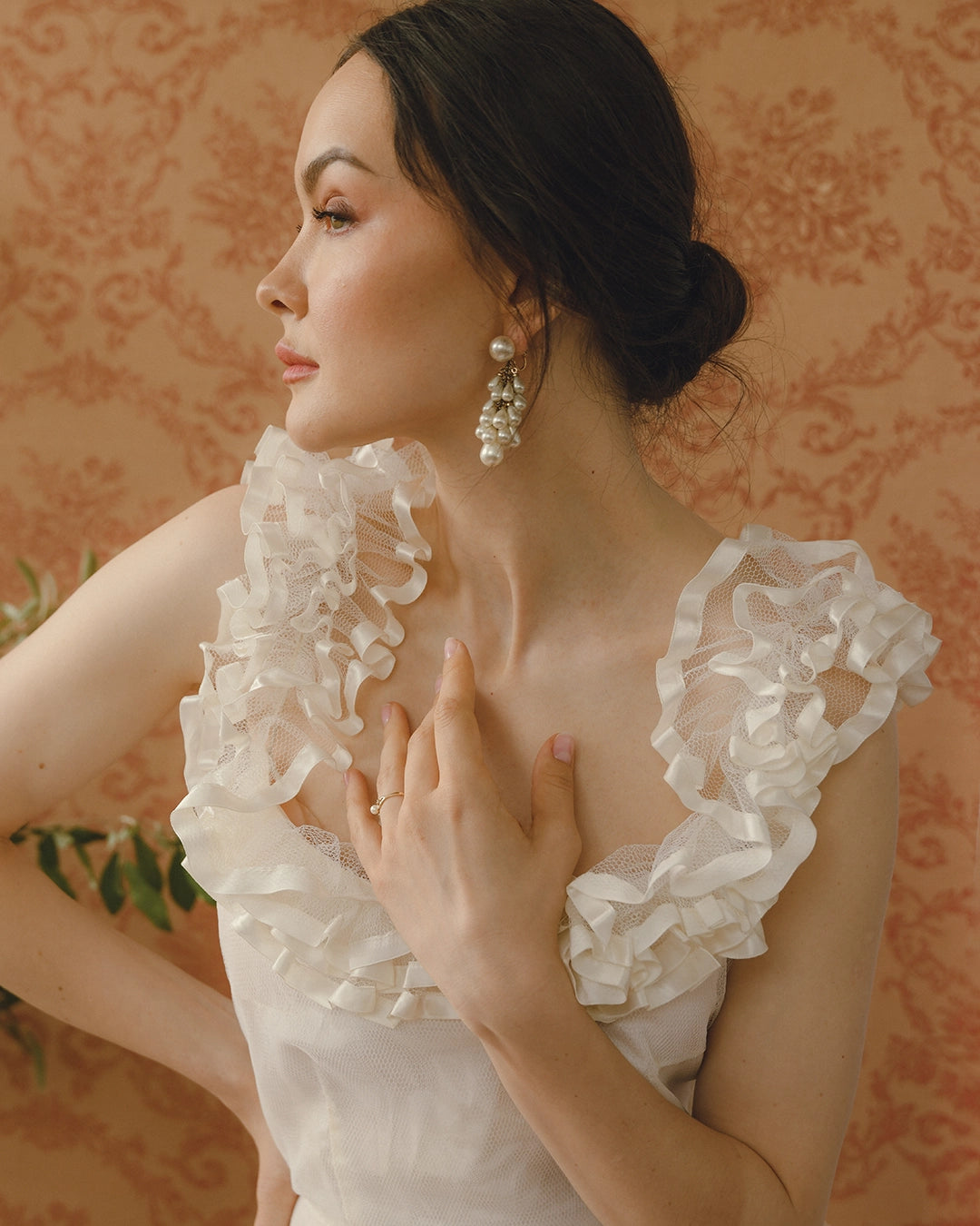 Vintage Teardrop Pearl Cascade Tassel Earrings