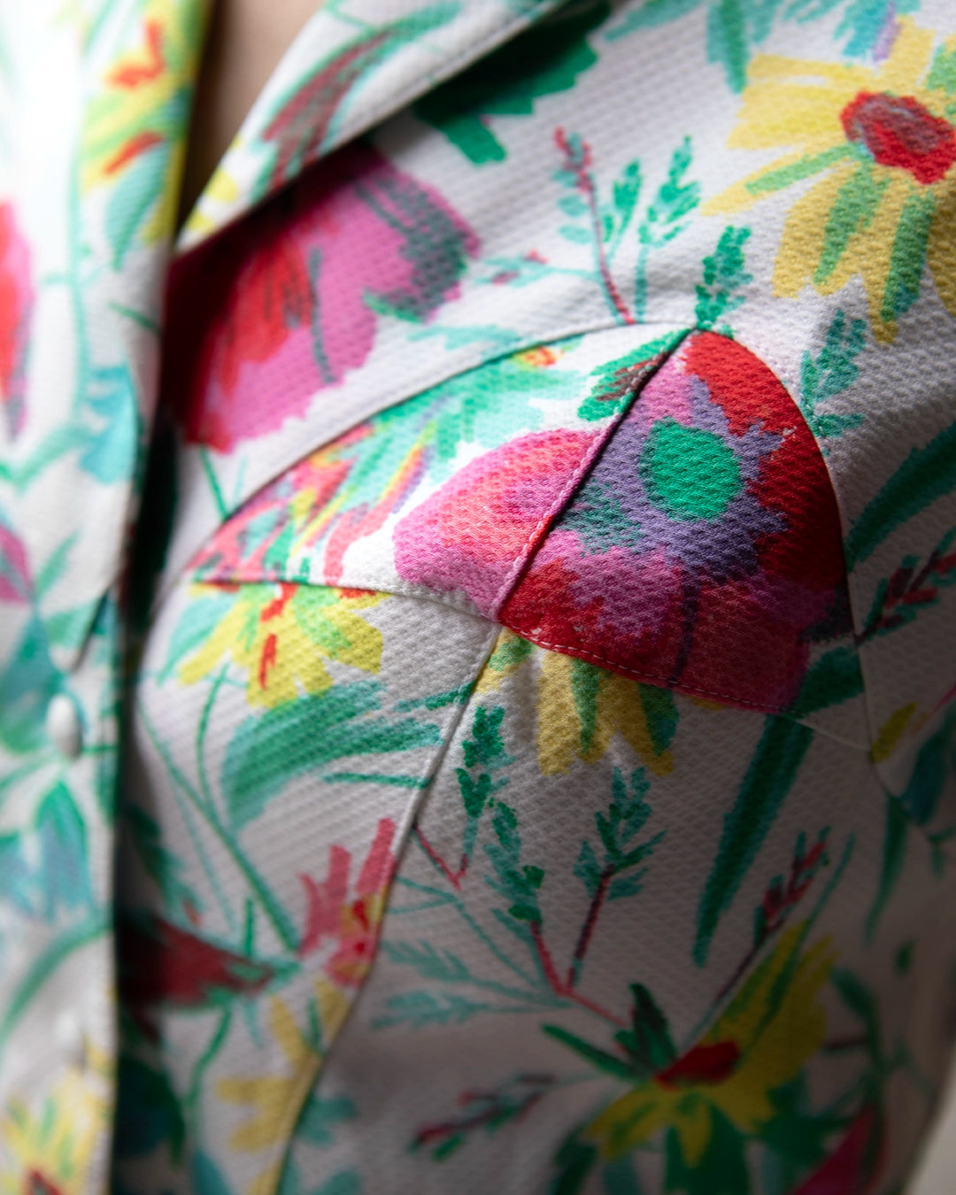Vintage Thierry Mugler Floral Pique Skirt Suit