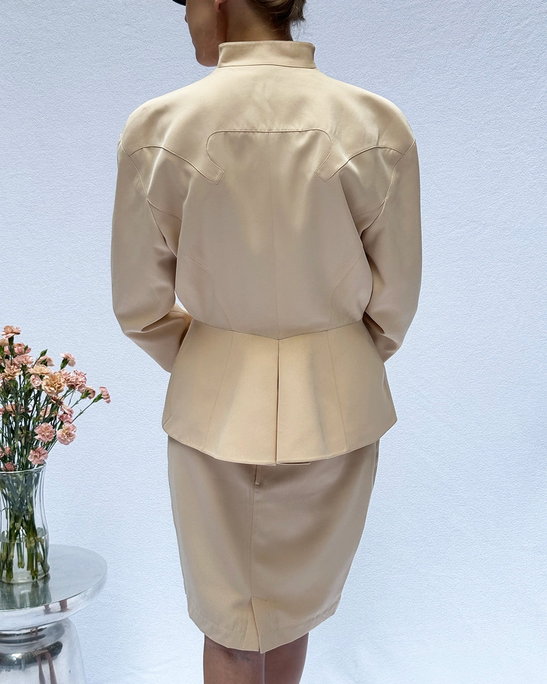 Vintage Thierry Mugler Spring 1992 "LES COWBOYS" Lace-up Jacket + Skirt Suit