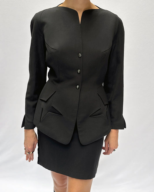 Vintage Thierry Mugler Star Pocket Jacket + Skirt Suit