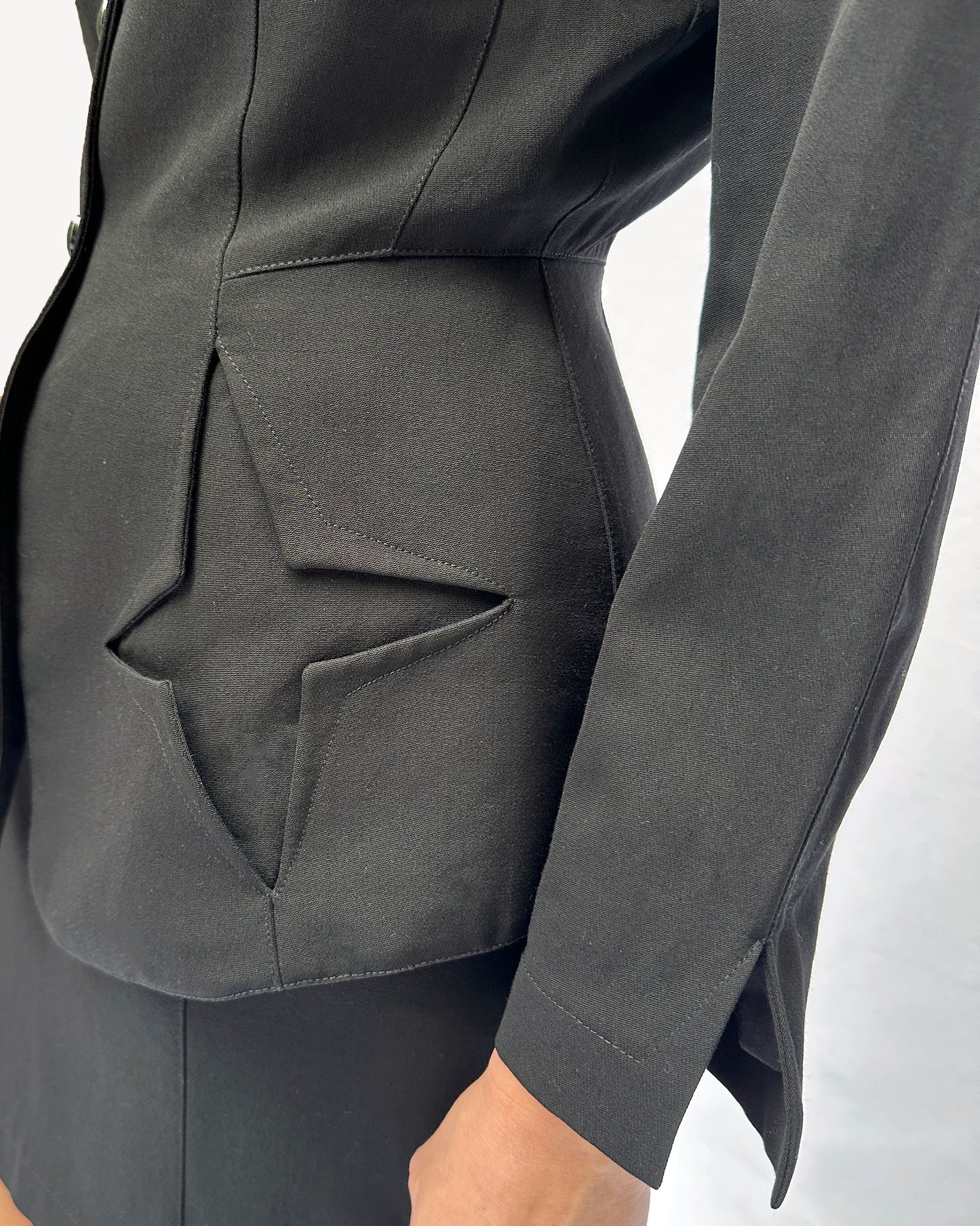 Vintage Thierry Mugler Star Pocket Jacket + Skirt Suit