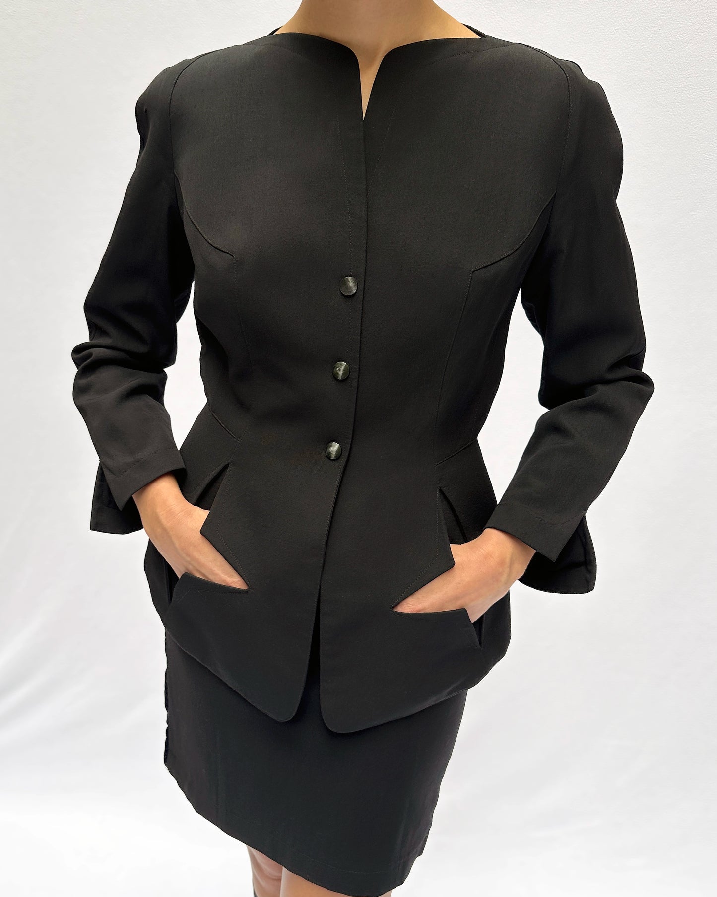Vintage Thierry Mugler Star Pocket Jacket + Skirt Suit