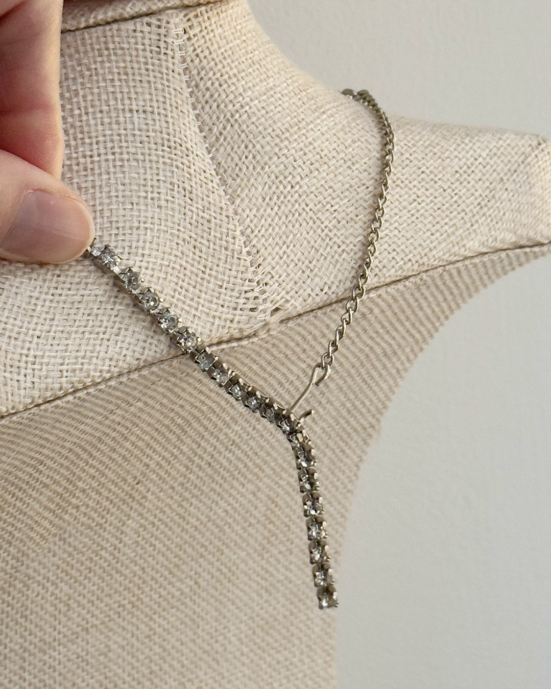 Vintage 1950s Diamanté Festoon Necklace