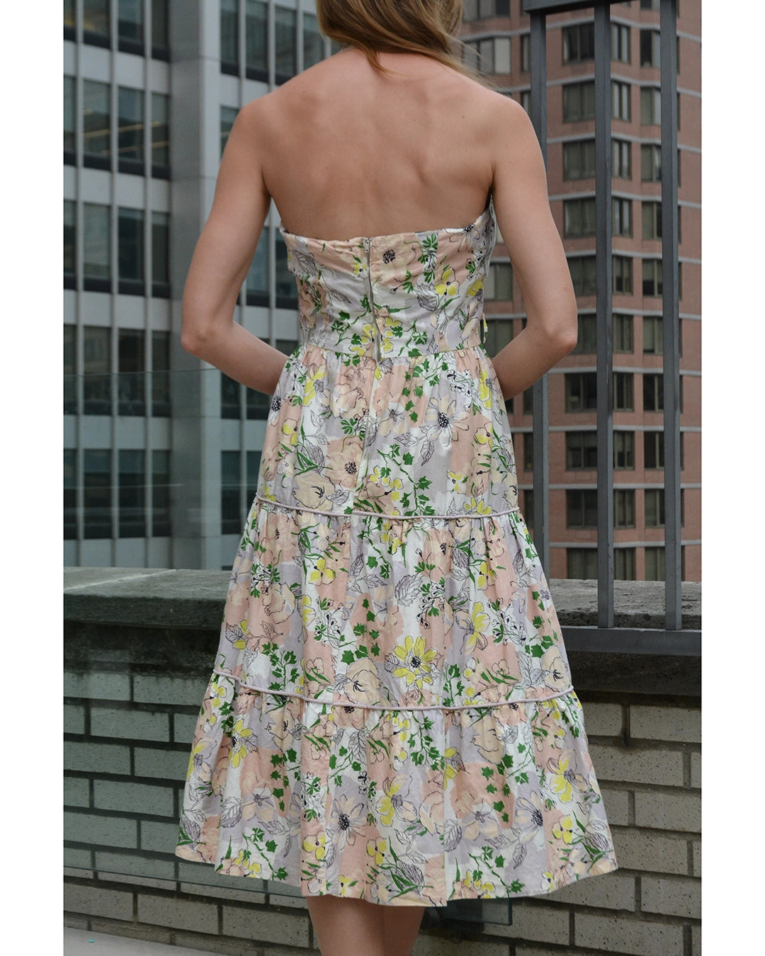 Vintage 1950s Floral Print Halter Sundress
