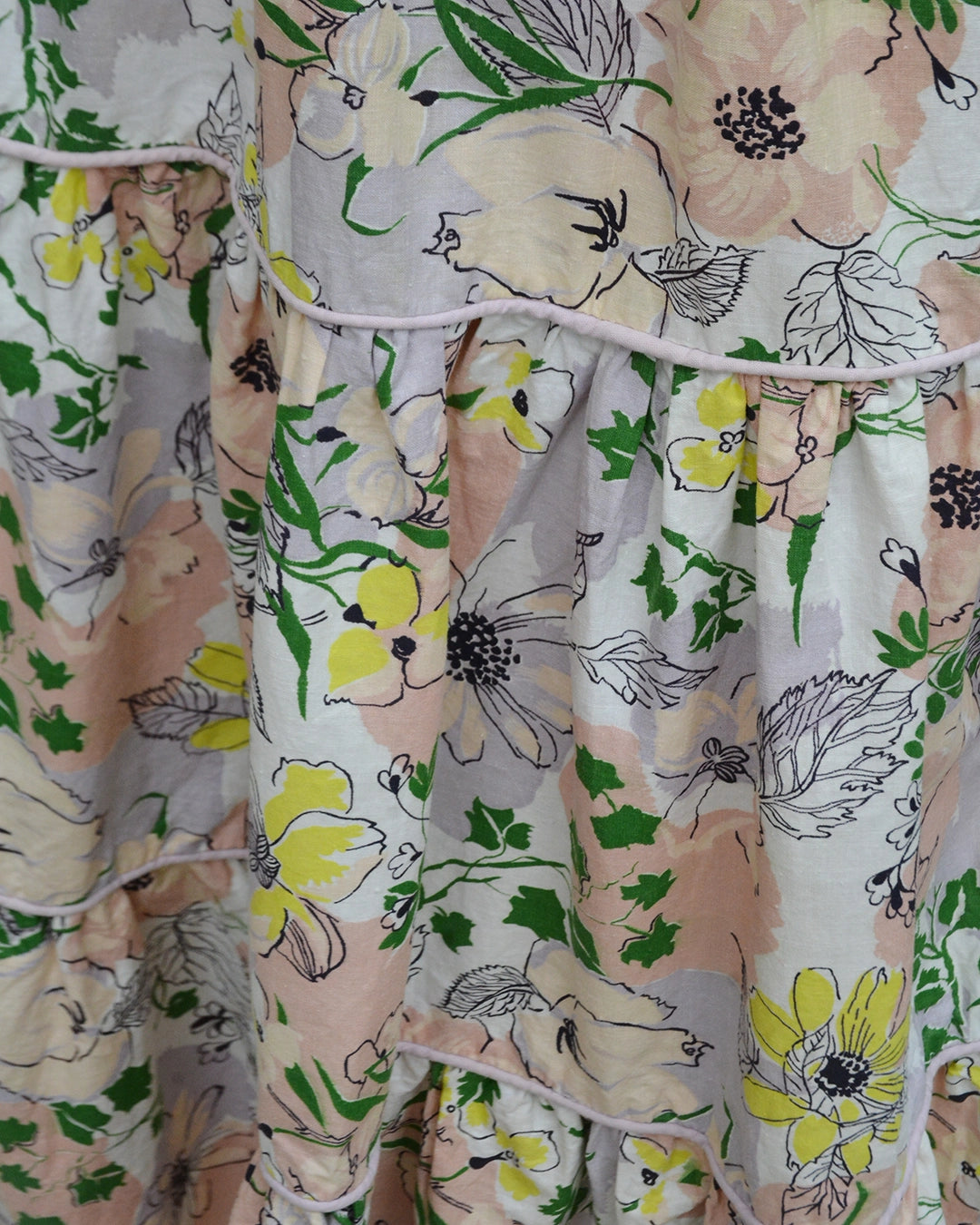 Vintage 1950s Floral Print Halter Sundress