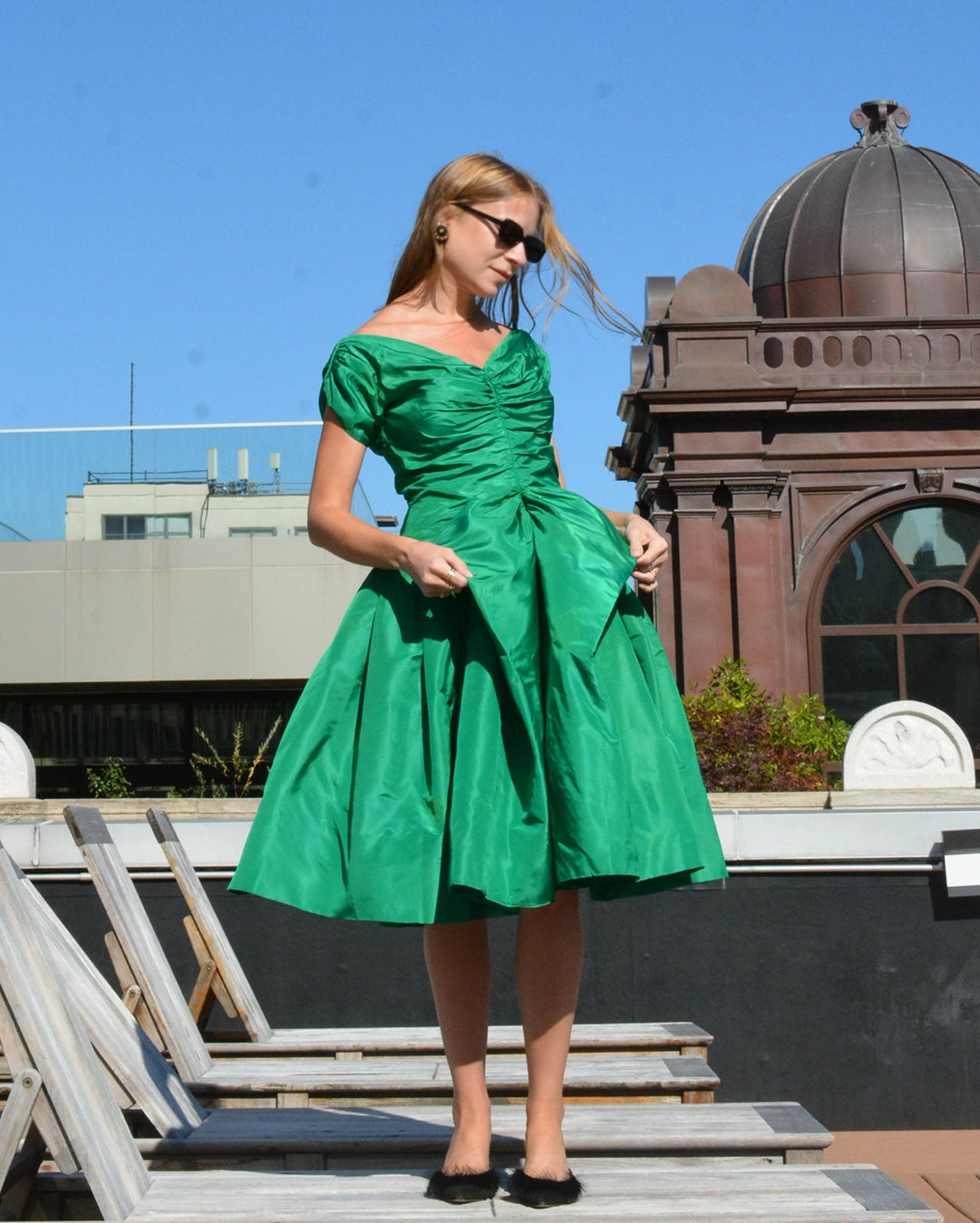 Rare Vintage 1950s Helen Rose Silk Party Dress