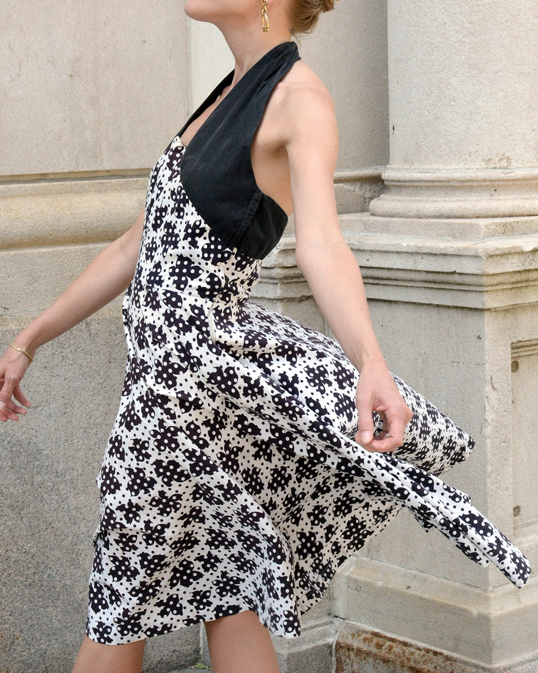 Vintage 1950s Polka-Dot Halter Sundress
