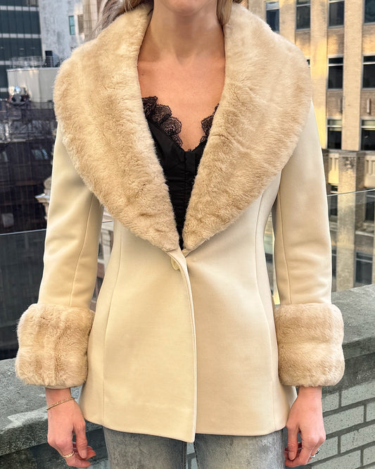 Vintage 1960s Lilli Ann Fur Collar Jacket
