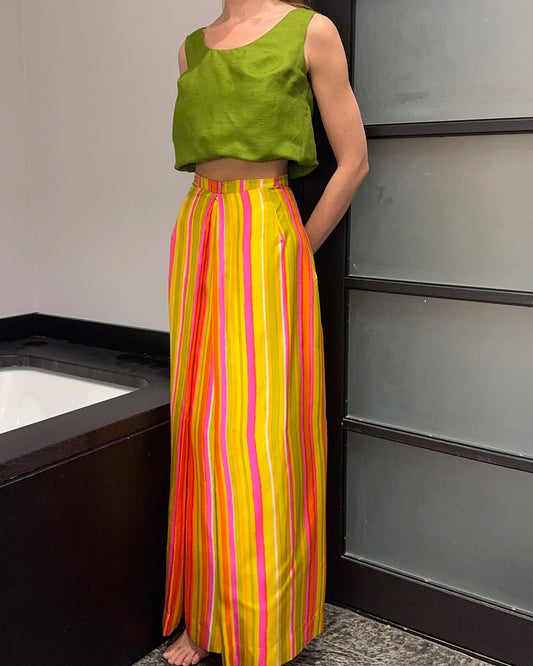 Vintage 1960s Maxiskirt and Crop Top Set