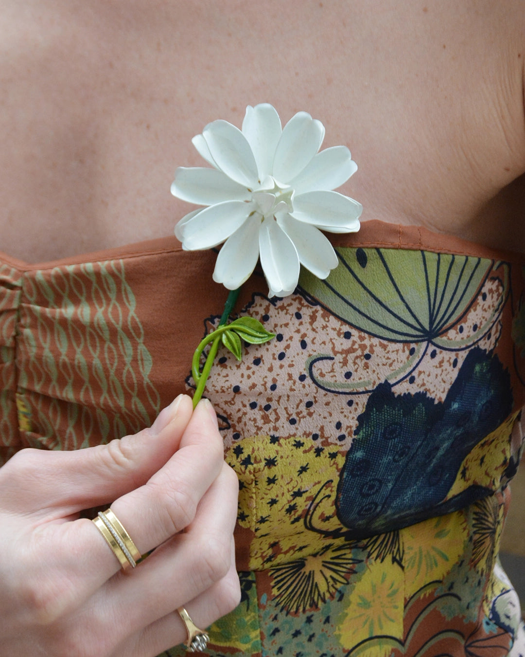 Vintage 1960s Oversized Flower Brooch