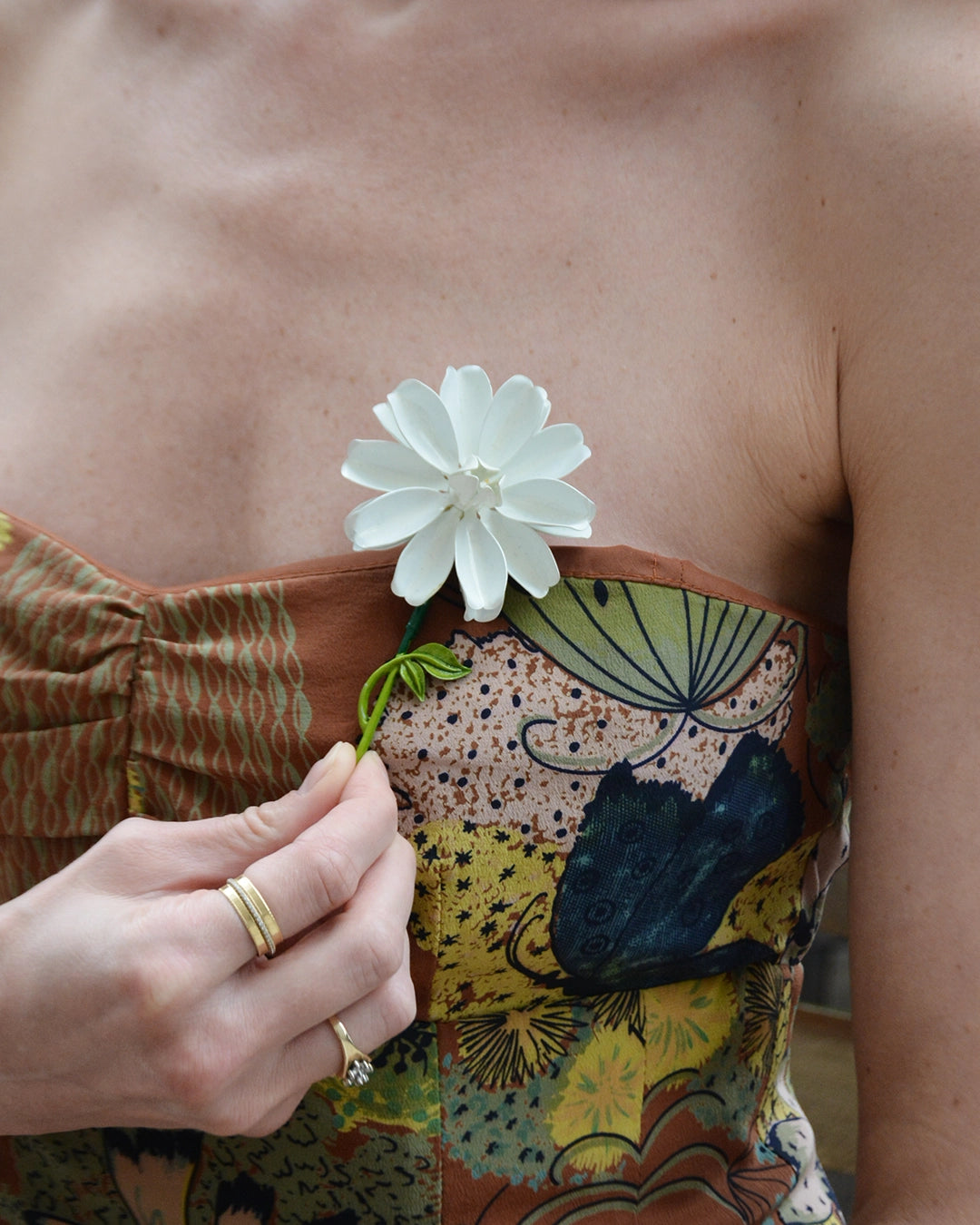 Vintage 1960s Oversized Flower Brooch