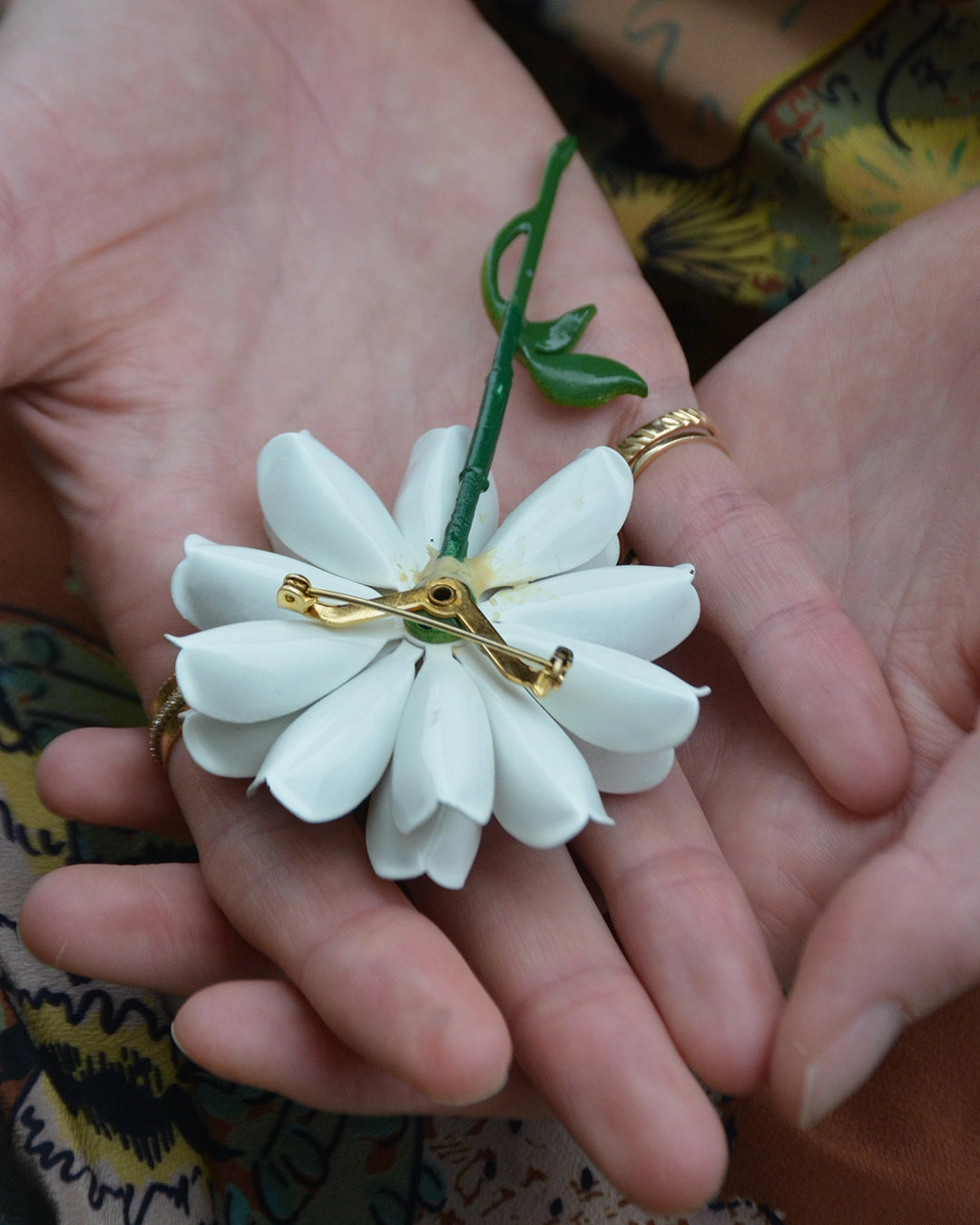 Vintage 1960s Oversized Flower Brooch