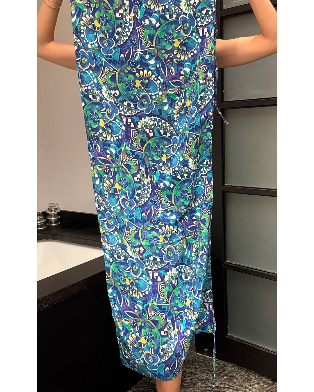 Vintage 1970s Psychedelic Print Wrap Skirt