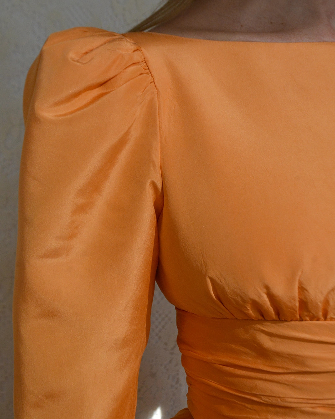 Vintage 1980s Cummerbund Waist Gown with Cutout Bow Back