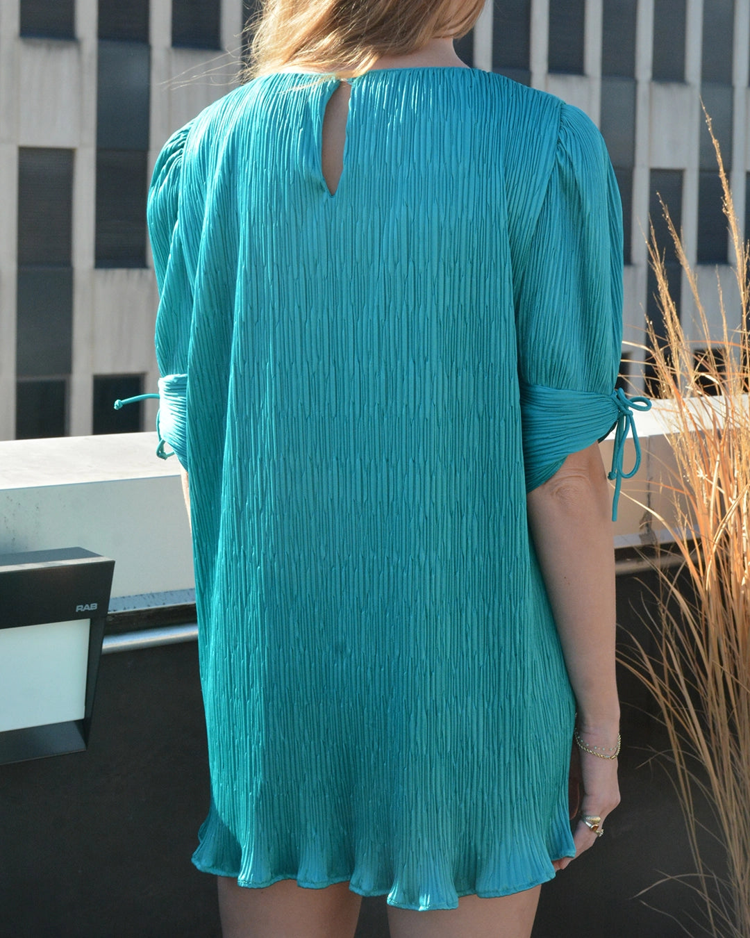 Vintage 1980s Fortuny-Pleated Micro-Minidress