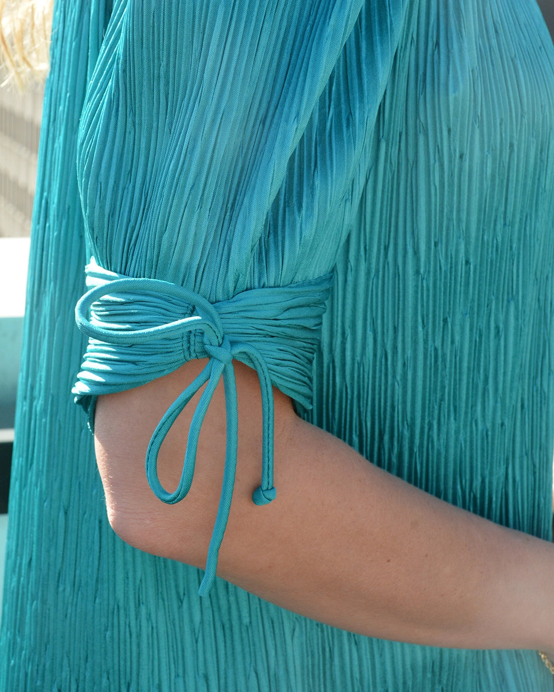 Vintage 1980s Fortuny-Pleated Micro-Minidress