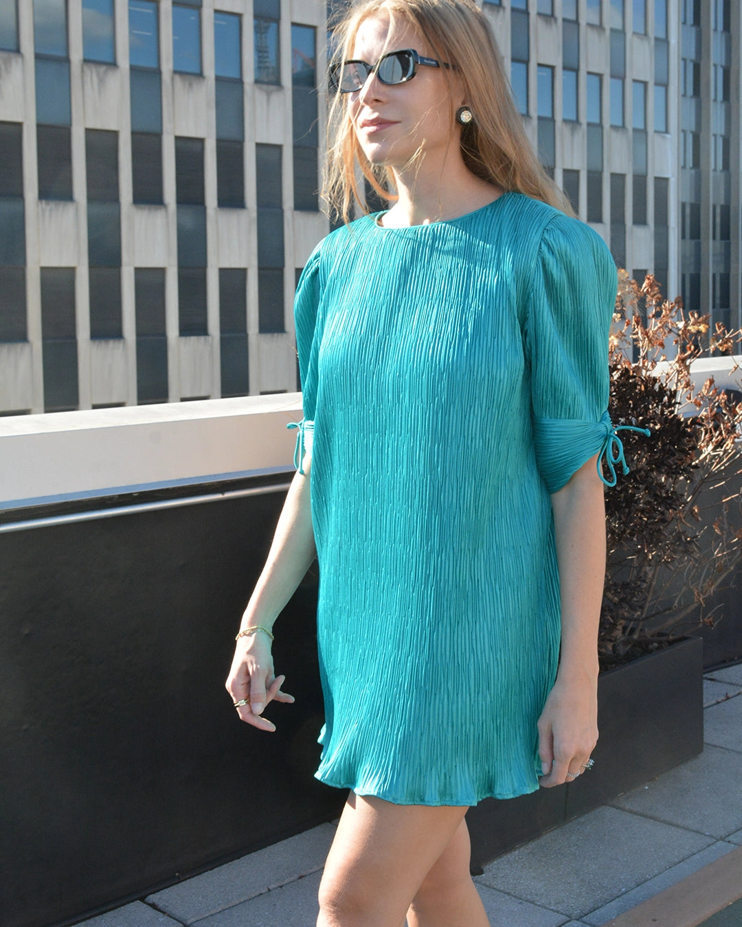Vintage 1980s Fortuny-Pleated Micro-Minidress
