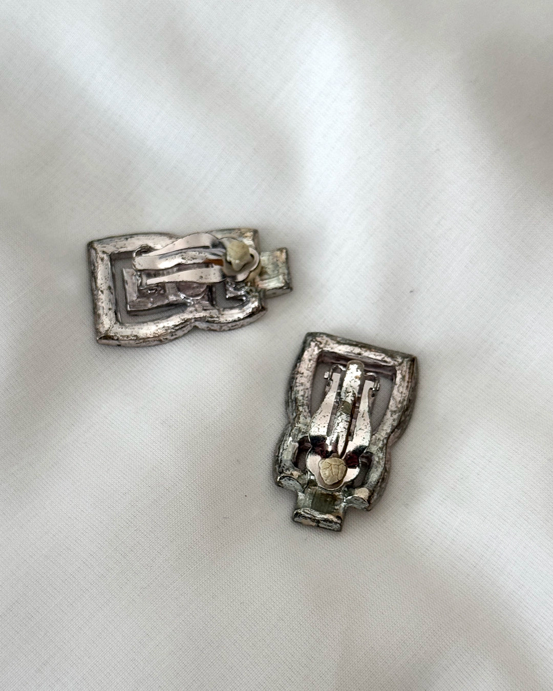 Vintage Art-Deco Style Geometric Diamanté Earrings