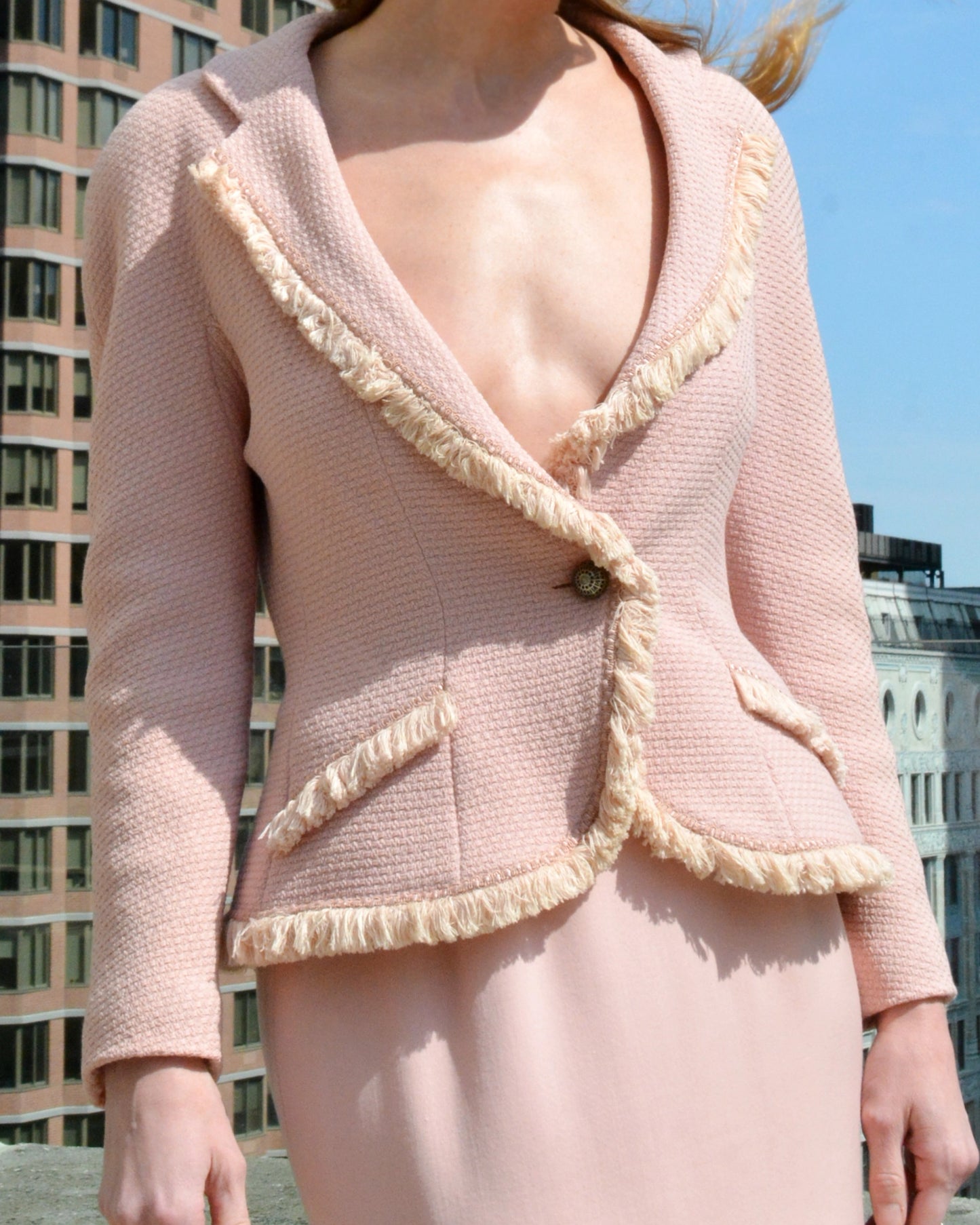 Vintage Christian Dior by John Galliano Fall 1997 Bouclé Jacket and Skirt Set