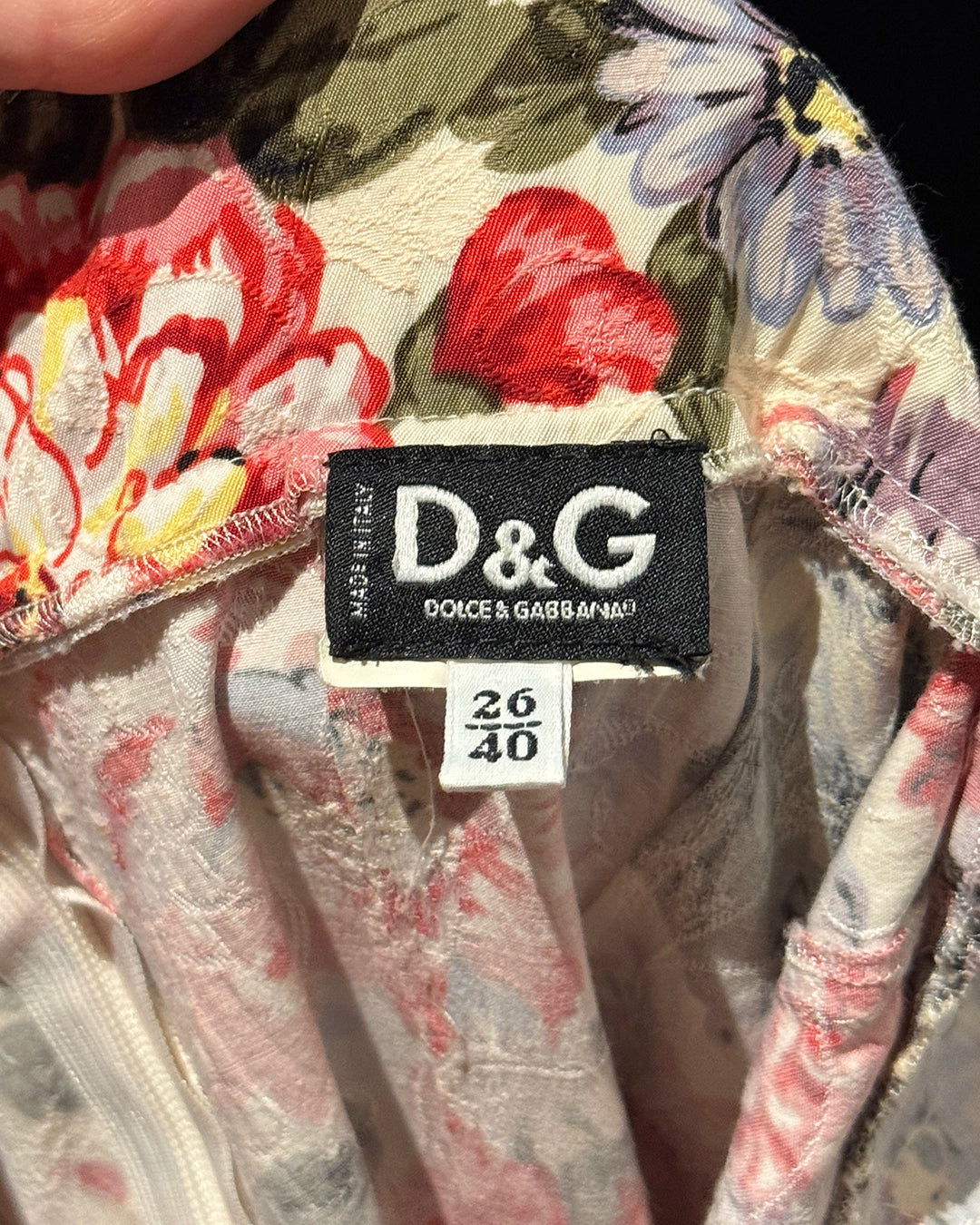 Vintage Dolce & Gabbana Floral Print Bodycon Dress