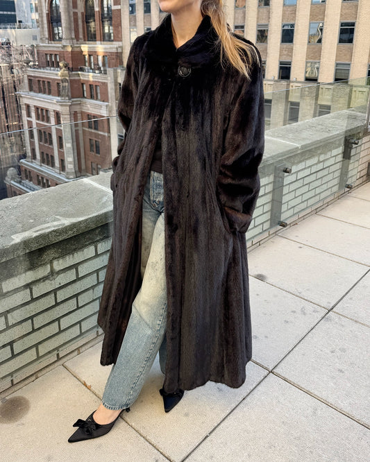 Vintage Full Length Mink Fur Coat