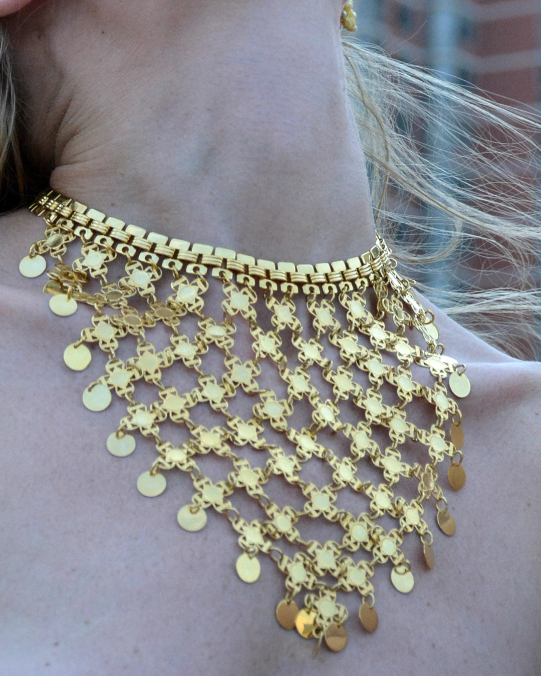 Vintage Gold Mesh Choker