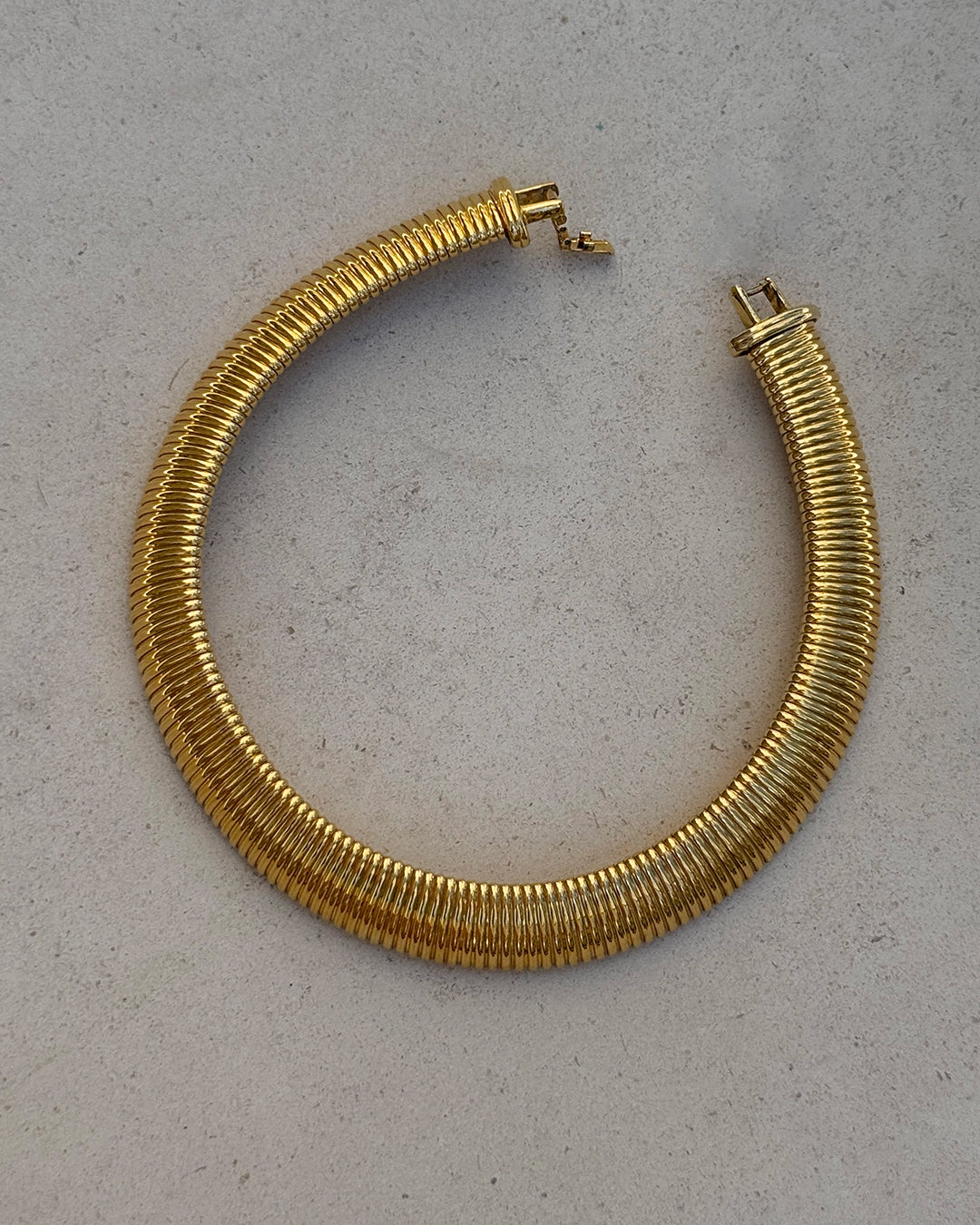 Vintage Gold Snake Chain Collar Necklace