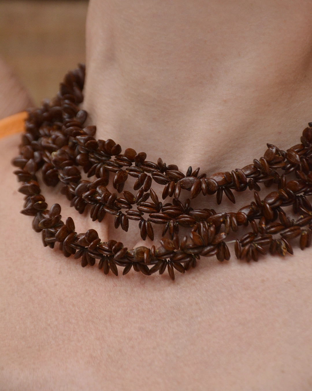 Vintage Hawaiian Koa Seed Necklace