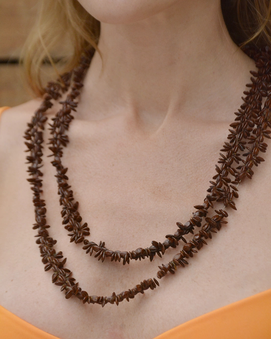 Vintage Hawaiian Koa Seed Necklace