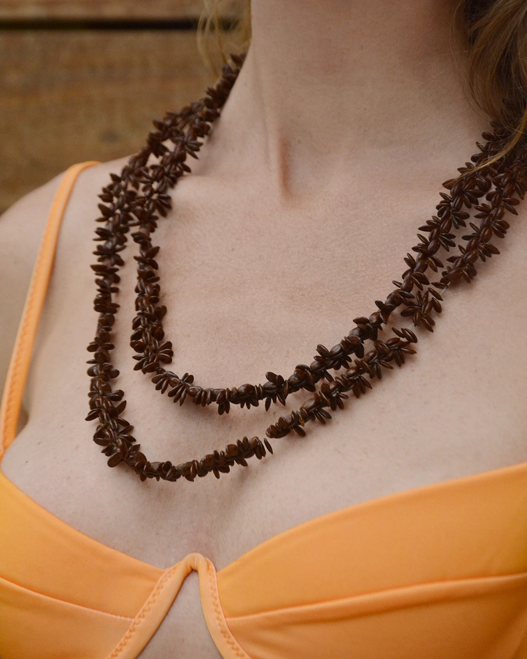 Vintage Hawaiian Koa Seed Necklace