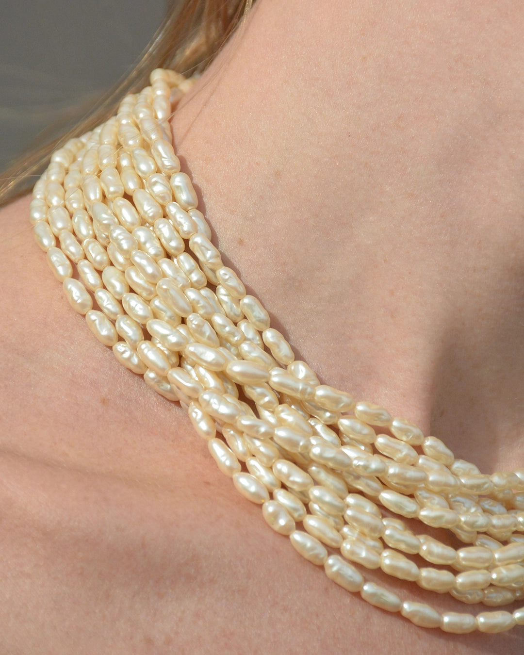 Vintage Jolie Gabor Pearl and Crystal Necklace + Earrings Parure