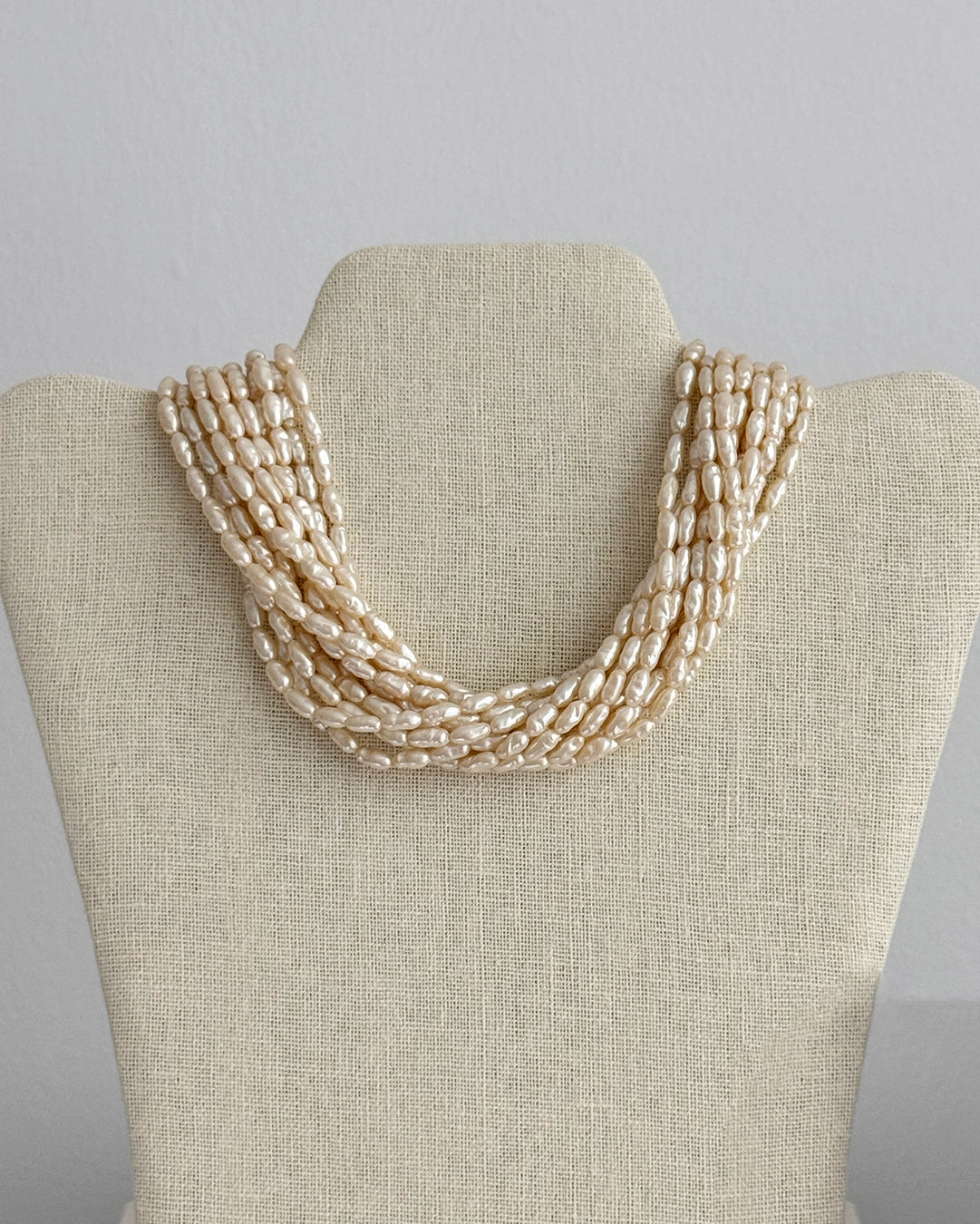Vintage Jolie Gabor Pearl and Crystal Necklace + Earrings Parure