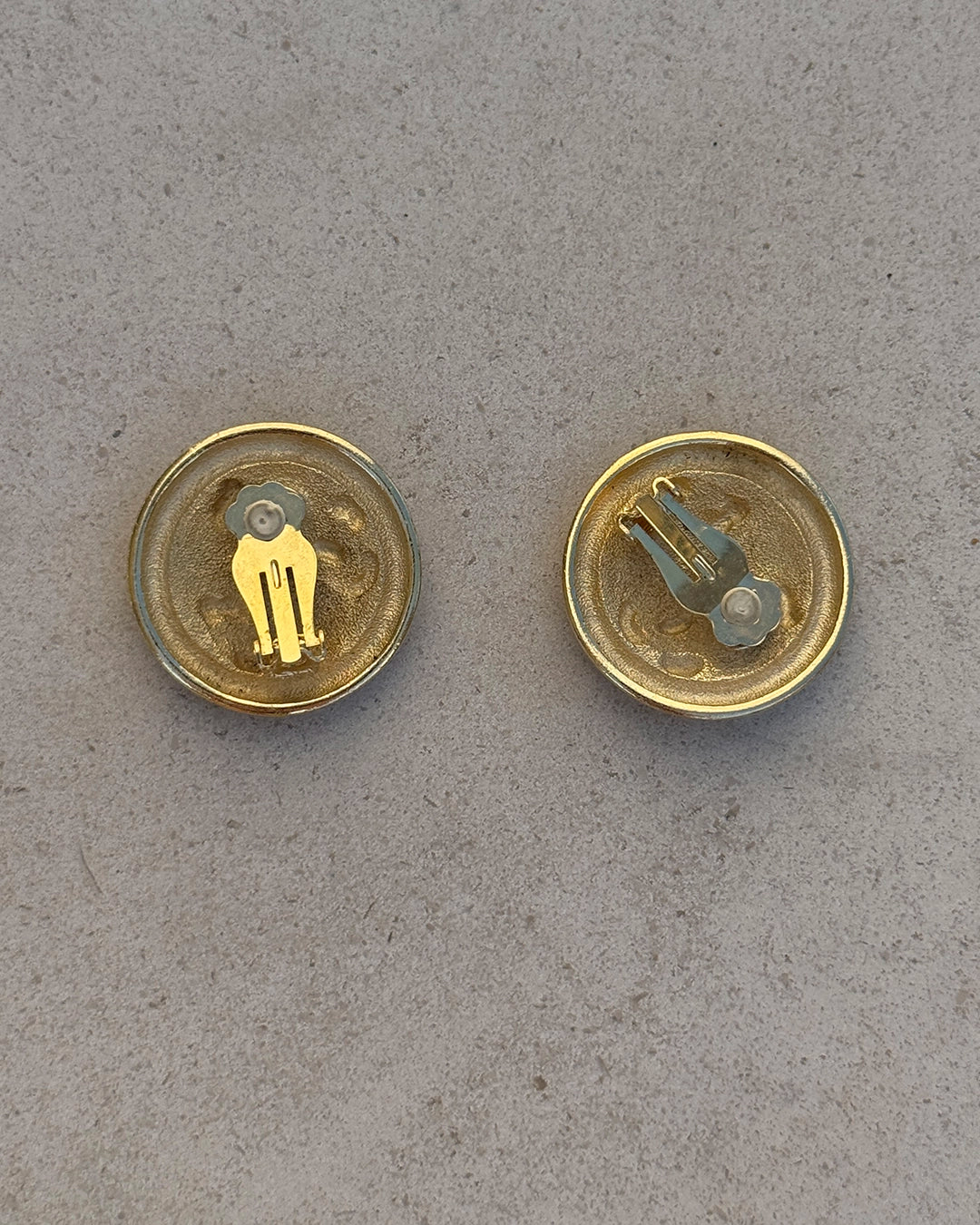 Vintage Leopard Print Button Earrings