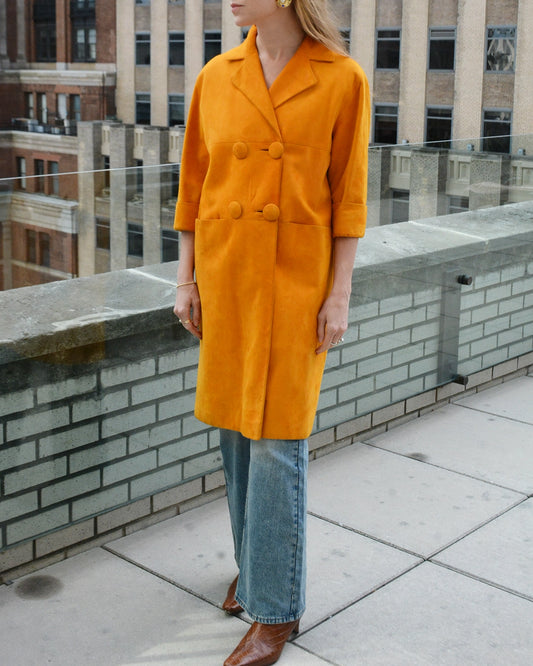 Vintage Marigold Suede Coat