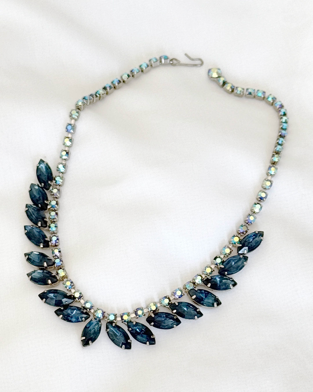 Vintage Marquise-Cut Sapphire Diamanté Choker
