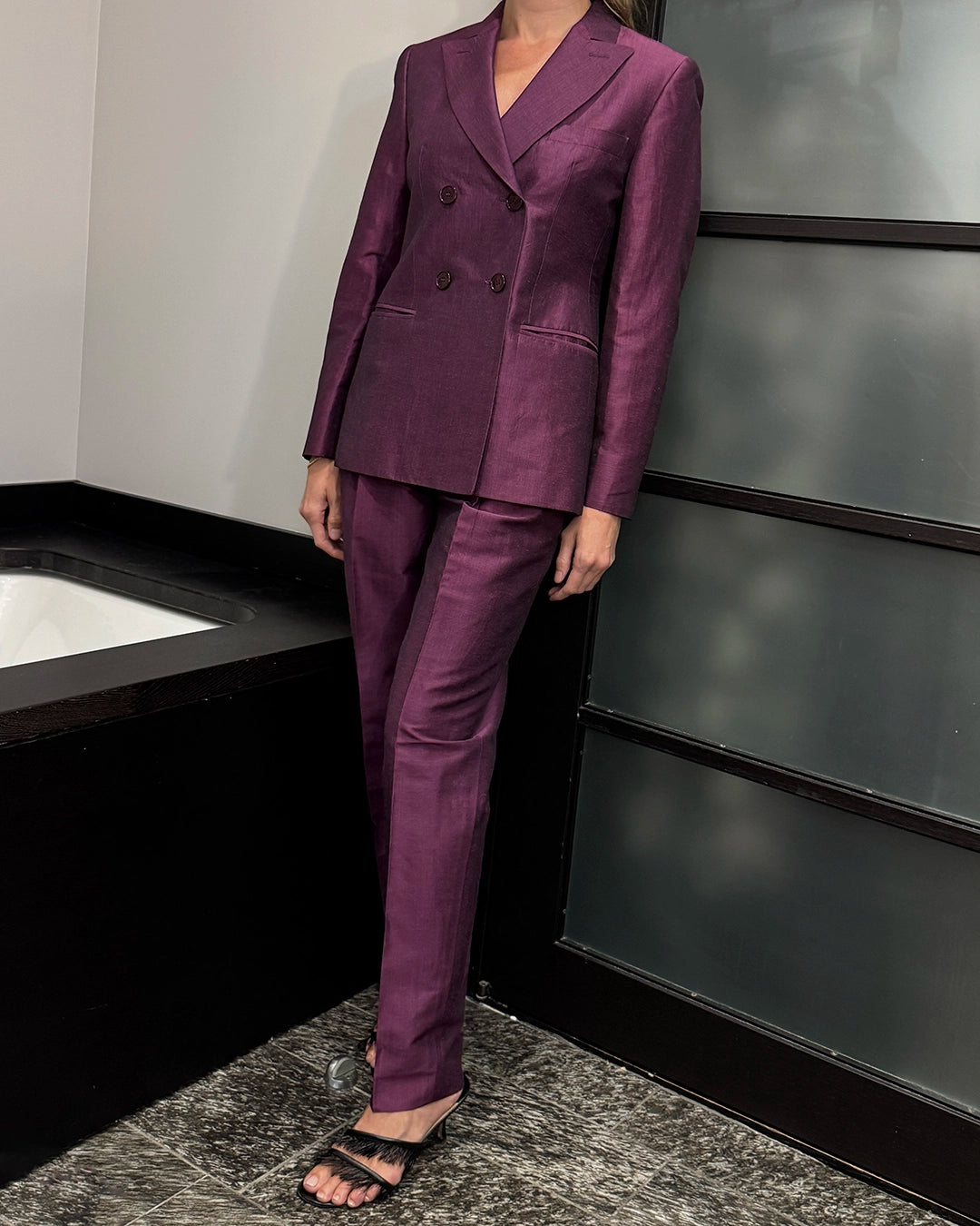 Vintage Max Mara Silk/Linen Suit, Jacket and Trousers