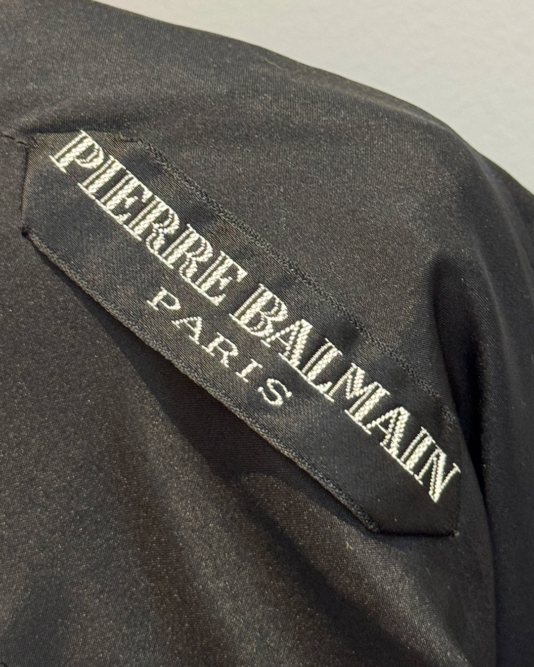 Vintage Pierre Balmain Taffeta Ruffle Long Sleeve Dress, circa 1989