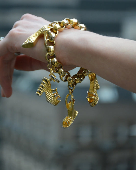 Vintage Salvatore Ferragamo Shoe Charm Bracelet