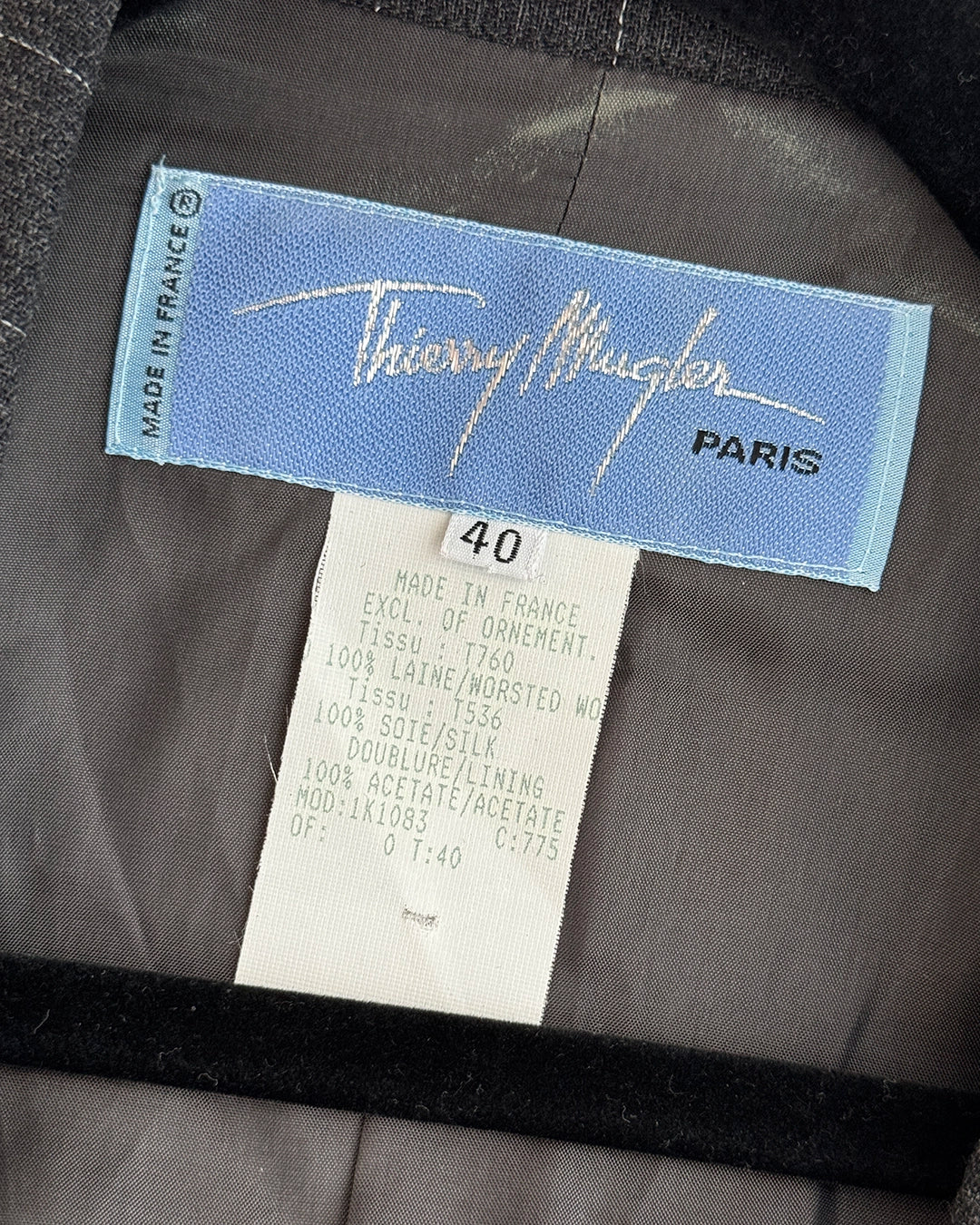 Vintage Thierry Mugler Fall 1995 Pinstripe Longline Jacket / Dress